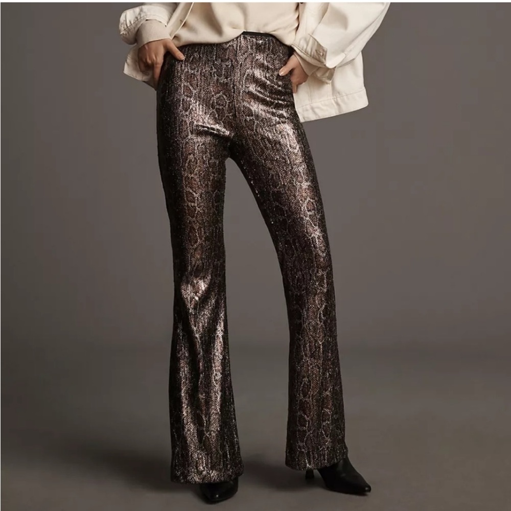 Anthropologie sequin pants size 14 bell bottom